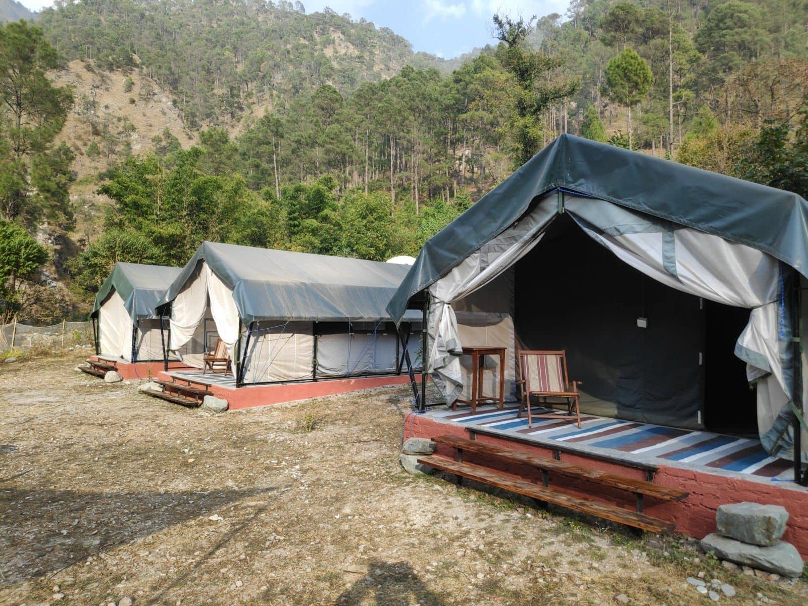 Dome Tents & Cottages by River w/ Bonfire - Chanfi, Uttarakhand photo 4
