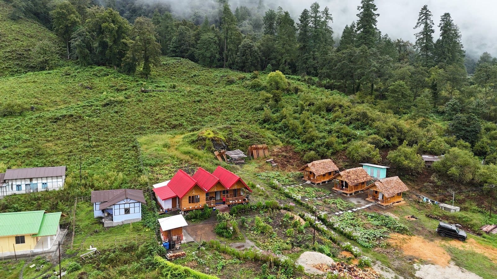 Wooden Cabins w/ Mountain Views & Garden in Anini, Arunachal Pradesh 8