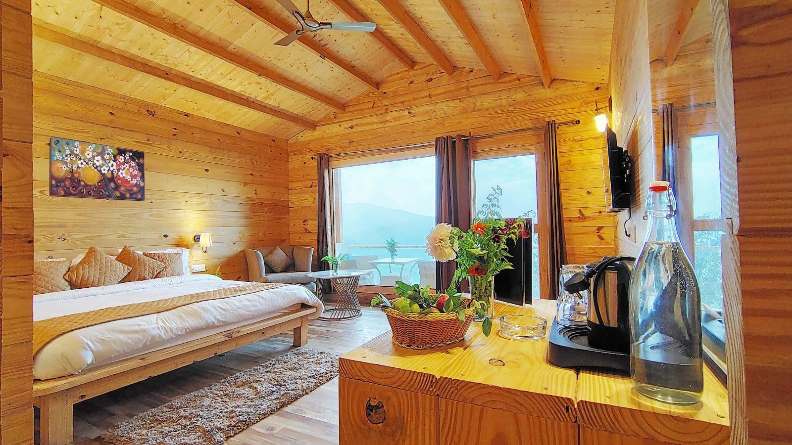 Log Cabin Cottages w/ Nanda Devi Views in Mukteshwar, Uttarakhand 2