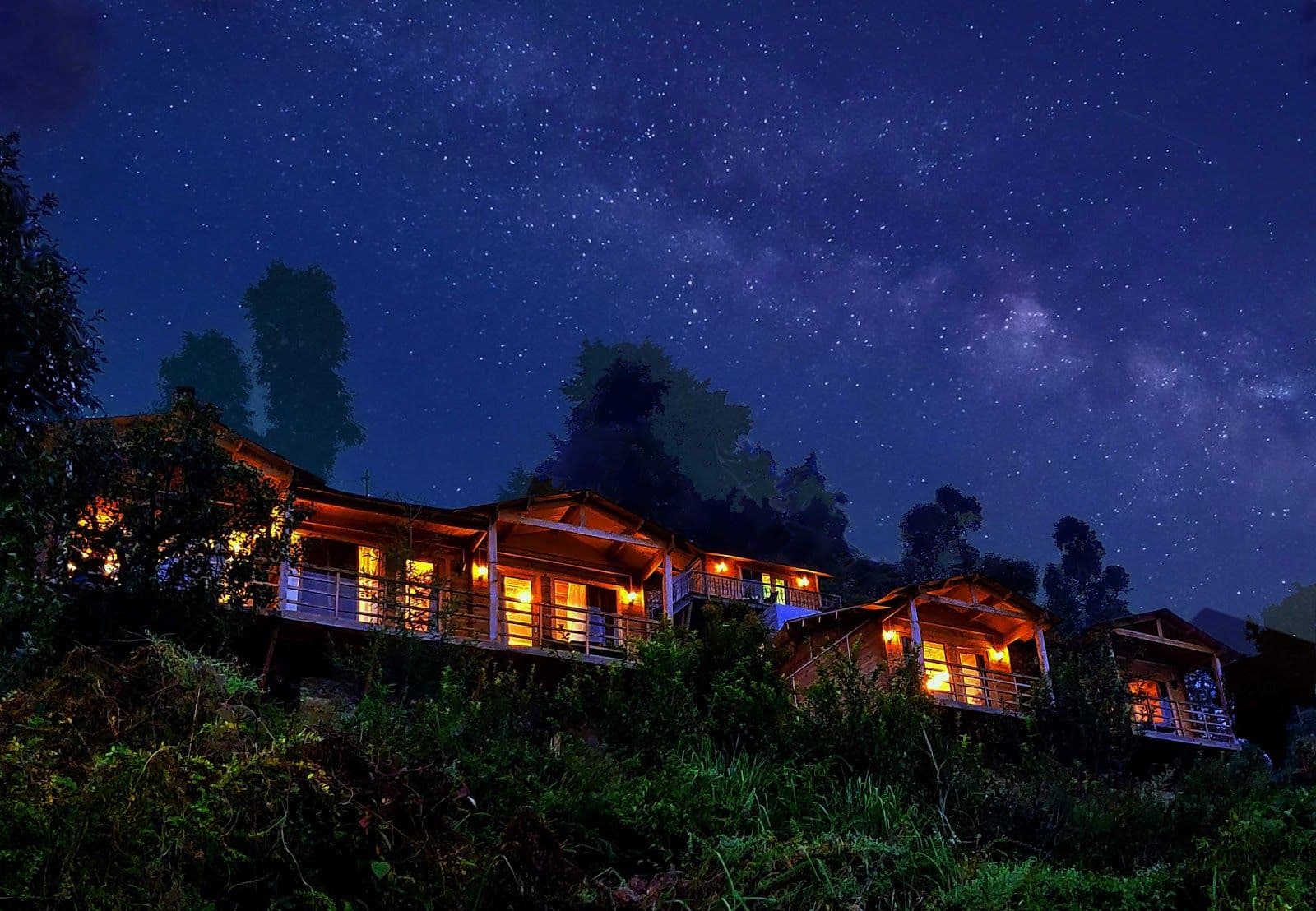 Log Cabin Cottages w/ Nanda Devi Views in Mukteshwar, Uttarakhand 1